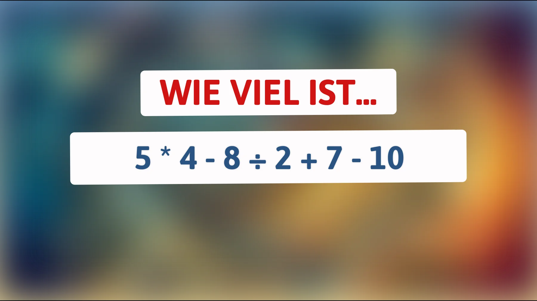 Nur 1 % lösen dieses Rätsel: Kannst du die korrekte Antwort auf diese mathematische Herausforderung finden?"