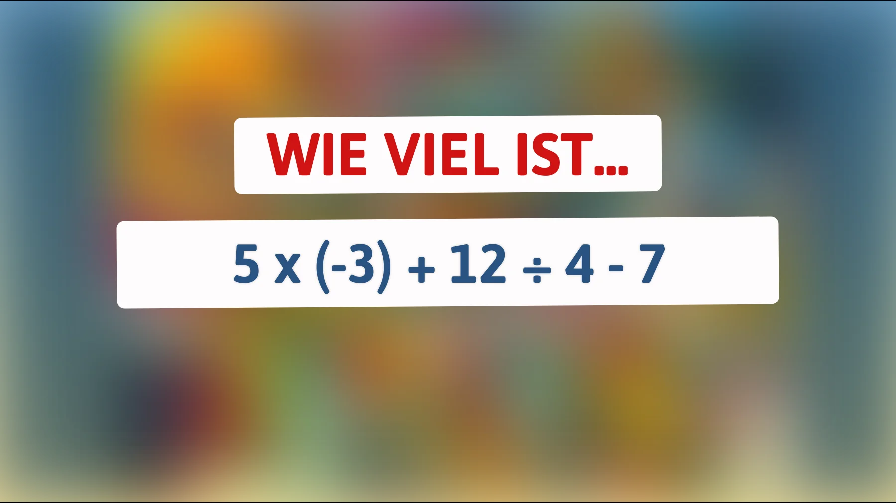 Nur Genies schaffen es: Kannst du dieses teuflische Rätsel in Sekunden lösen?"